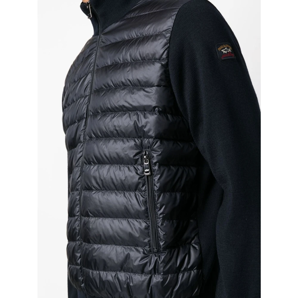 PAUL & SHARK Hybride Full Zip Jas in Lana Blue Heren