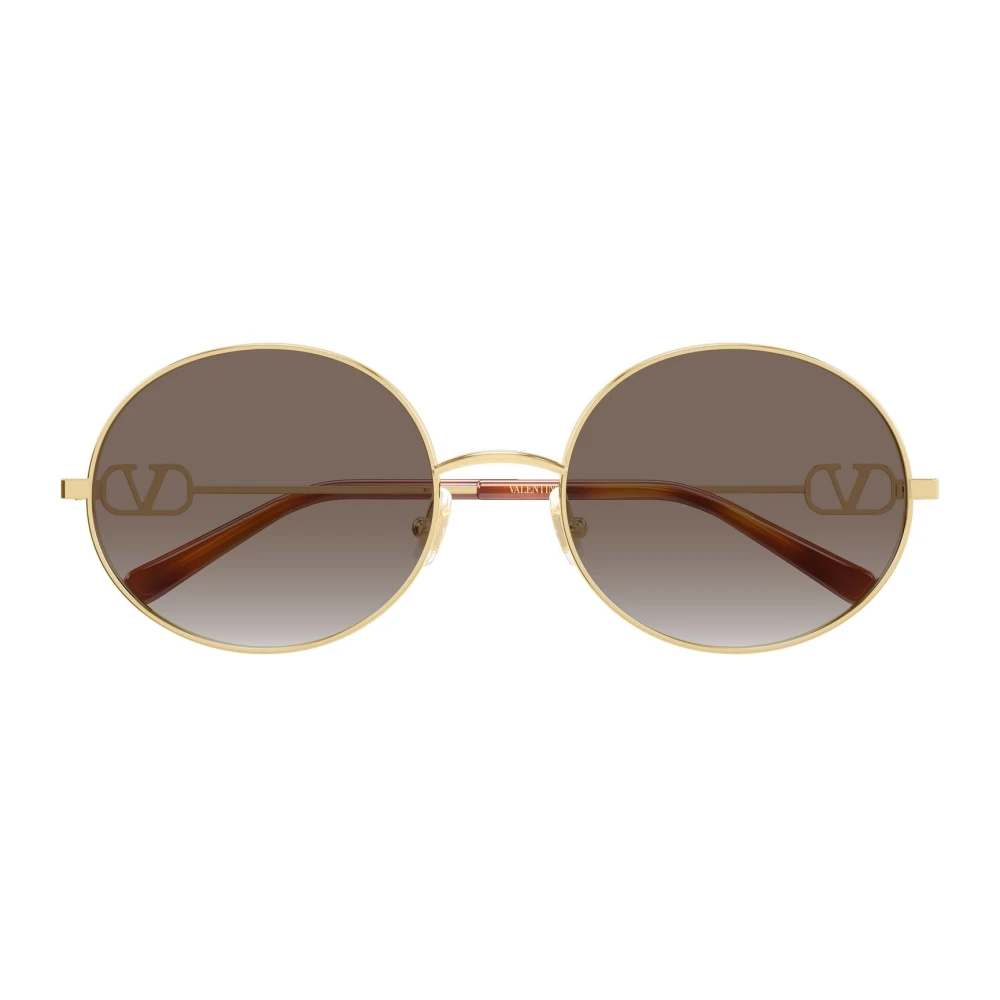 Valentino Women's Yellow Sunglasses, 56 Mm, Vlogo Signature Metal Round Sunglasses