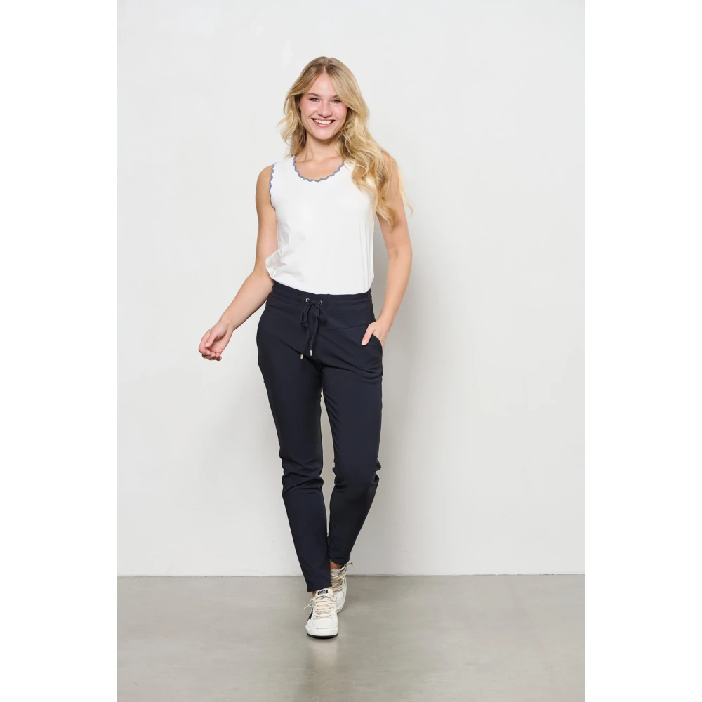 &Co Woman Slim Fit Broek Blue Dames