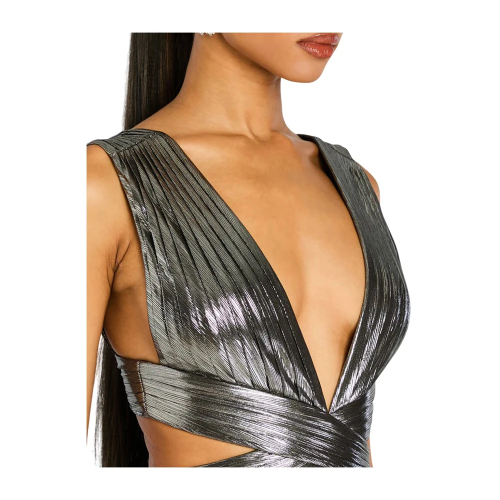 Retrofête Dracey Lamé Jurk Gray Dames