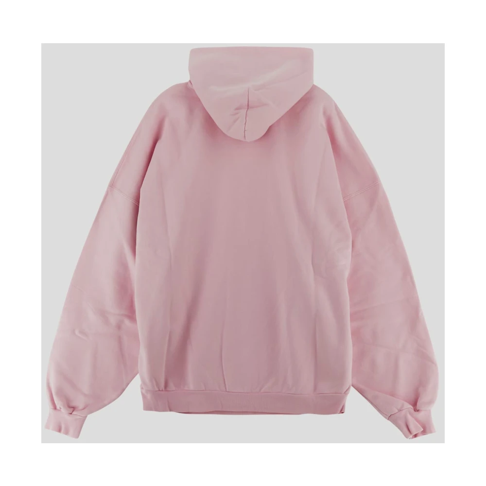 Balenciaga Katoenen Logo Hoodie Pink Dames