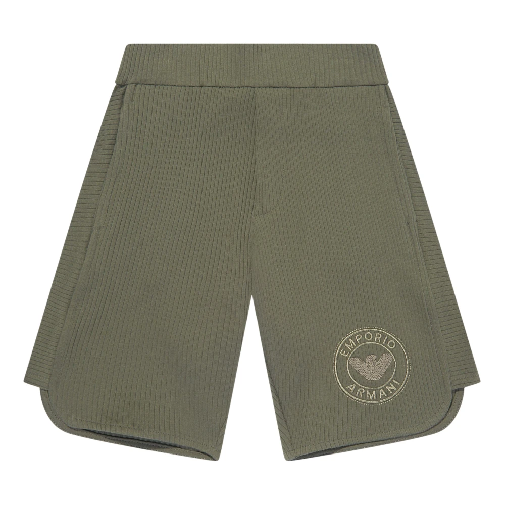 Emporio Armani Boys Green Shorts, 6 Y, Logo Shorts