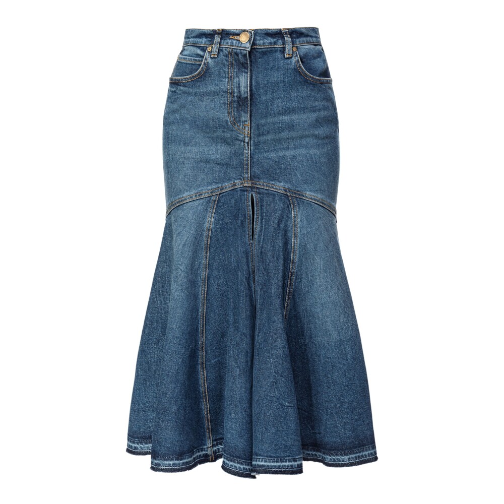 Jupe midi en outlet jean femme