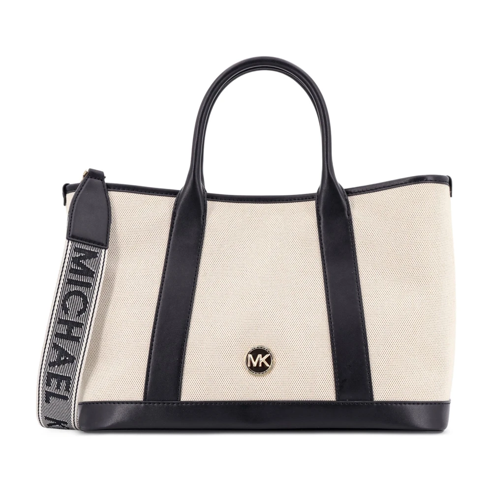 Michael Kors Beige Leren Handtas met Magneetsluiting Beige Dames
