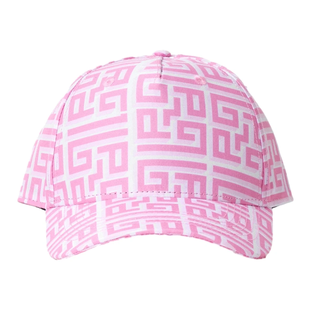 Gaëlle Paris Roze Bedrukte Zonneklep Hoed Pink Unisex