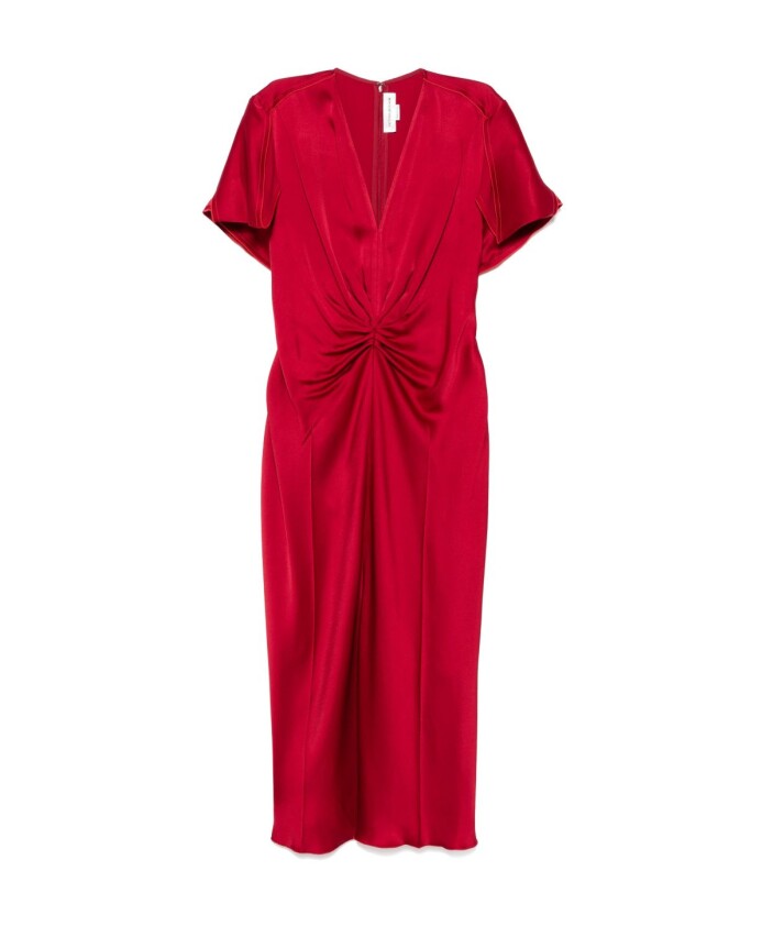 robe-elegante-rose-col-en-v