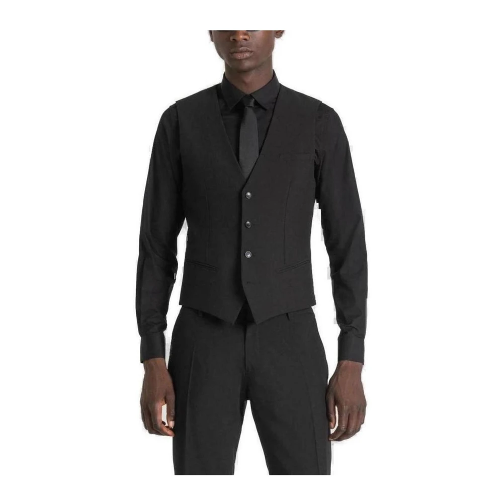 Antony Morato Polyester Suit Vest Lente Zomer Collectie Black Heren