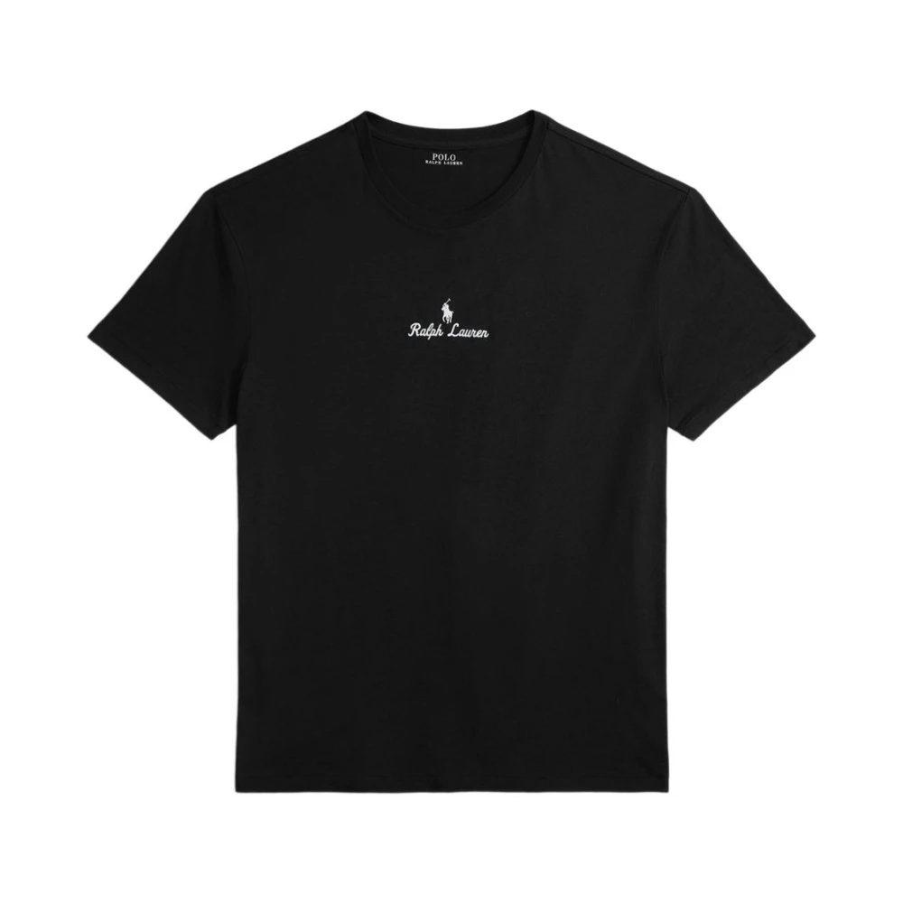 Polo Ralph Lauren Uomo Nero T-Shirt E Polo Neri Con Logo Pony