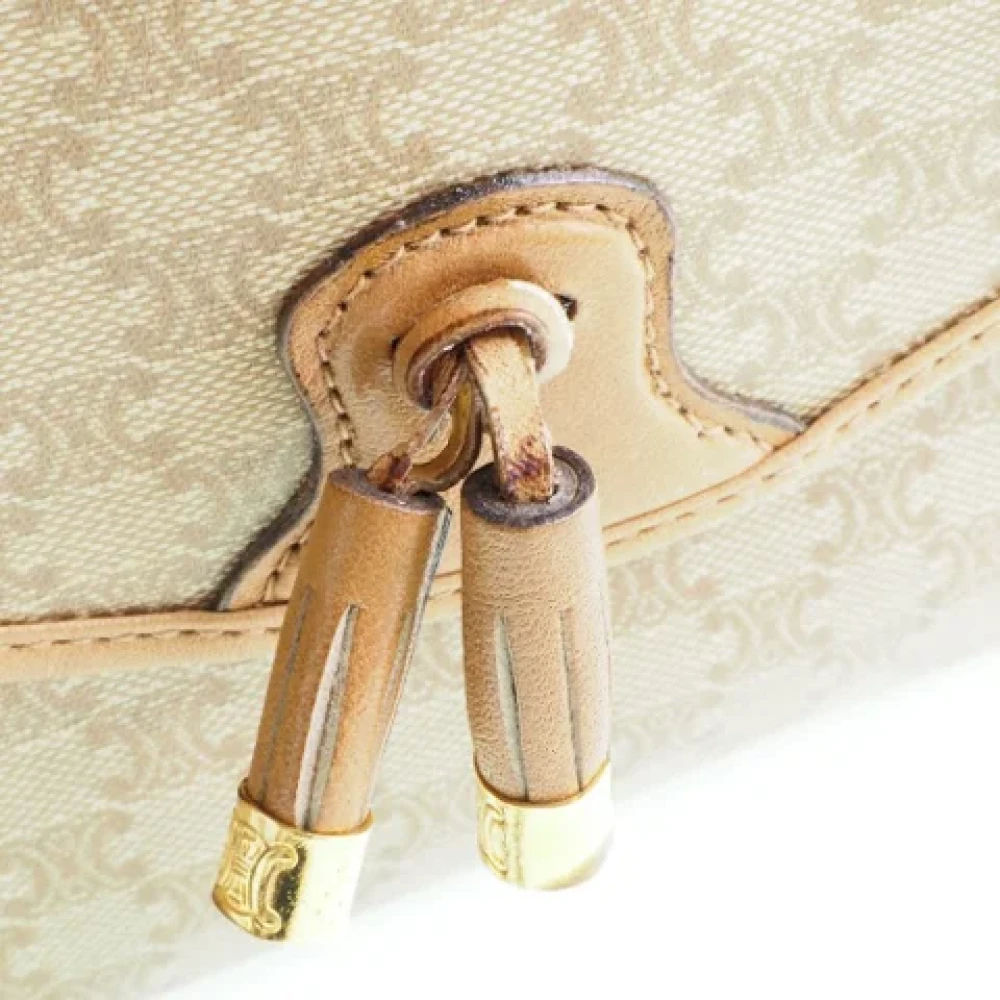 Celine Vintage Pre-owned Plastic shoulder-bags Beige Dames