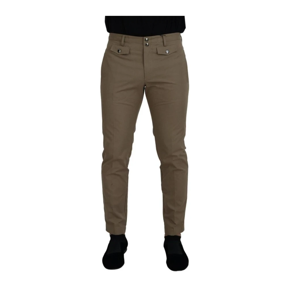 Dolce & Gabbana Luxe Bruine Chino Broek Gemaakt in Italië Green Heren