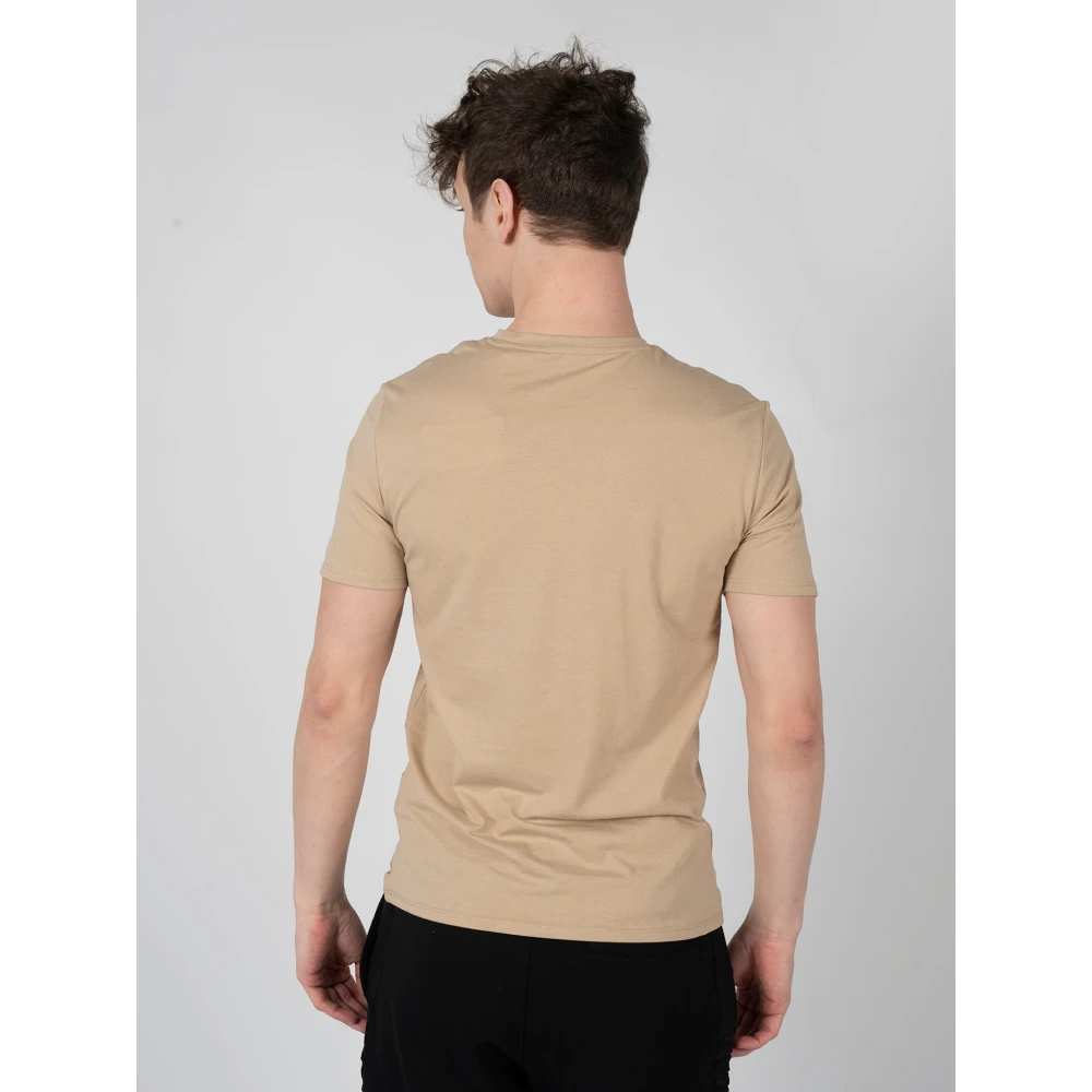 Guess Elegante Ronde Hals T-Shirt Beige Heren