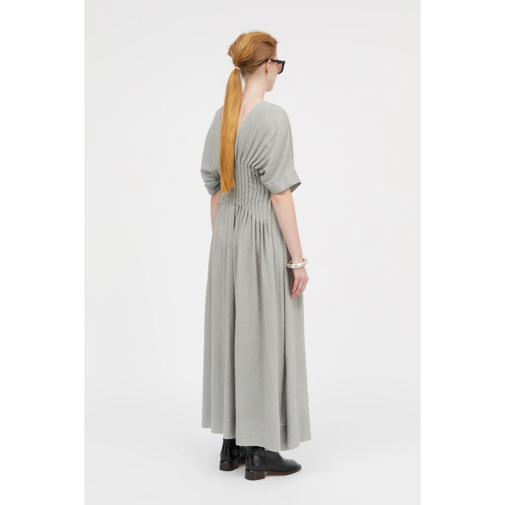 Mark Kenly Domino Tan Geplooide Dashika Jurk Licht Mos Green Dames