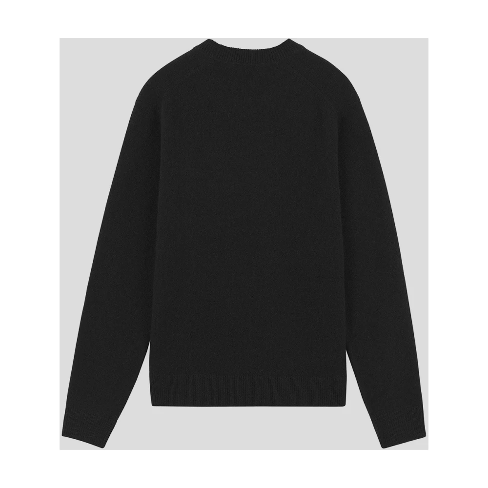 Maison Kitsuné Wol Vos Gebreid Black Heren