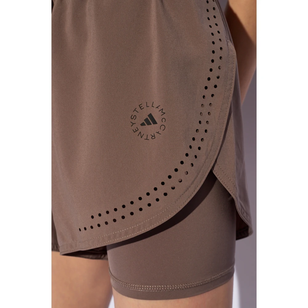 adidas by stella mccartney Shorts met logo Brown Dames
