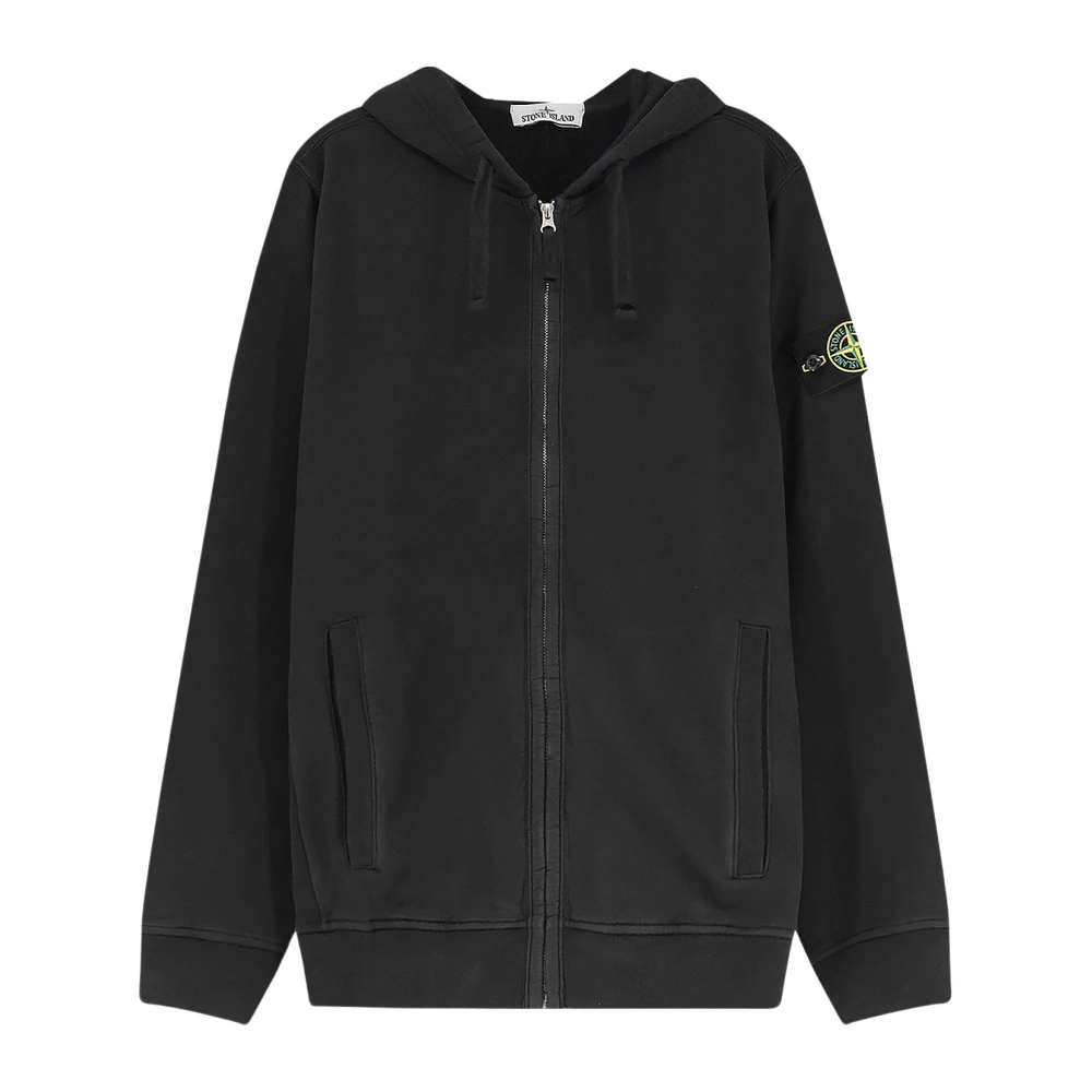 Stone Island Zip-Through Sweatshirt - Male - Zip-Throughs - Black - Xl - Sweatshirts & Hoodies - Image 3