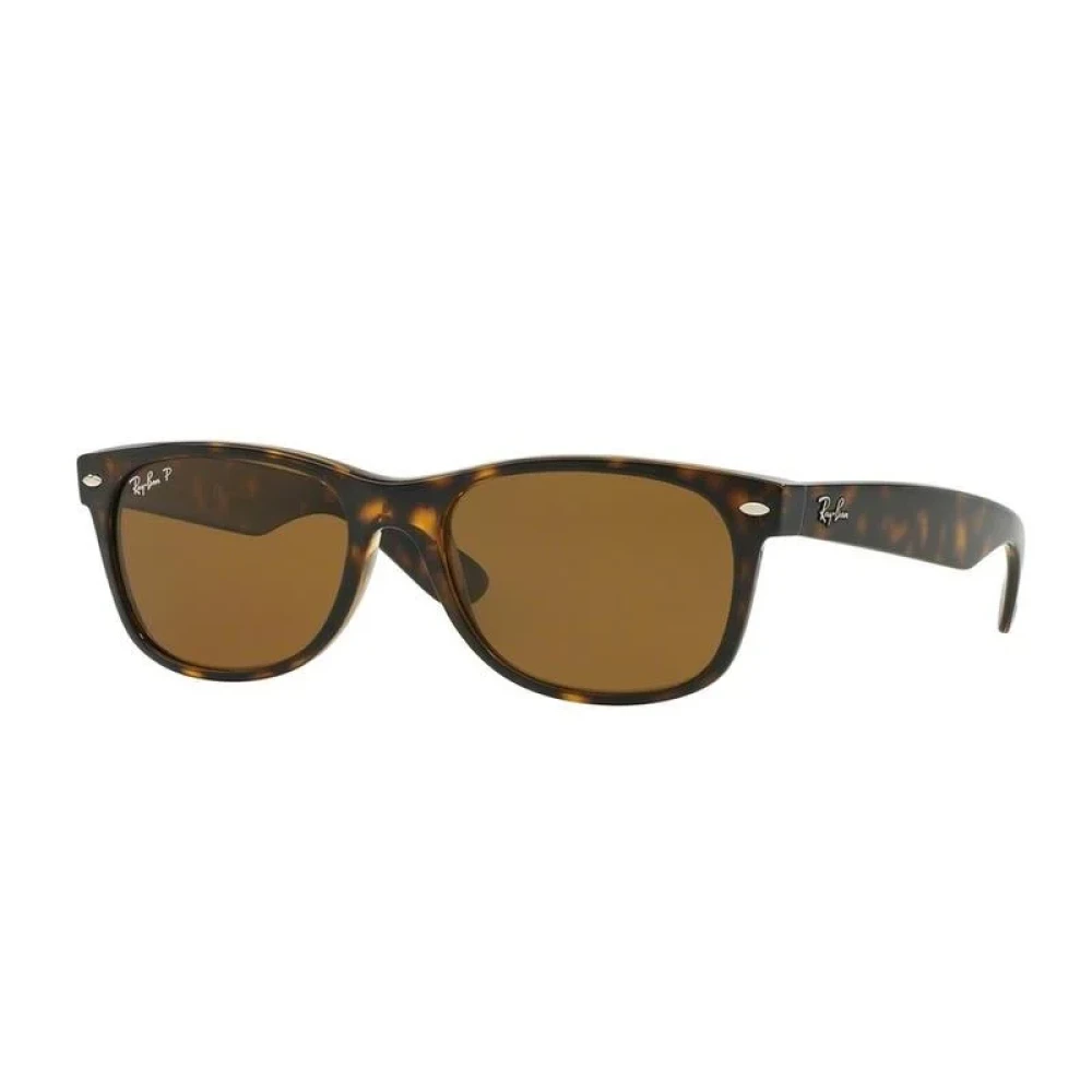 Ray-Ban Unisex Brown Rectangle Tortoise Polarized Sunglasses - Image 5