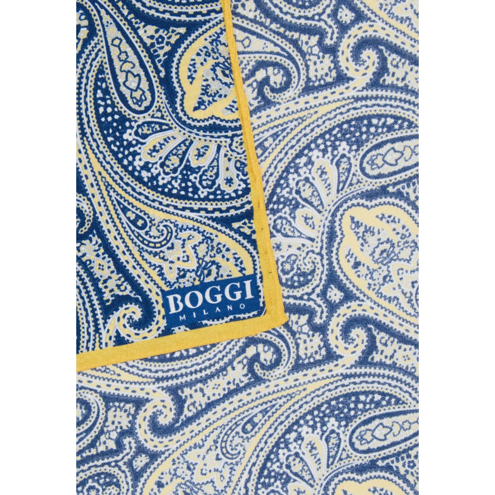 Boggi Milano Gestreept zijden pochet Multicolor Heren