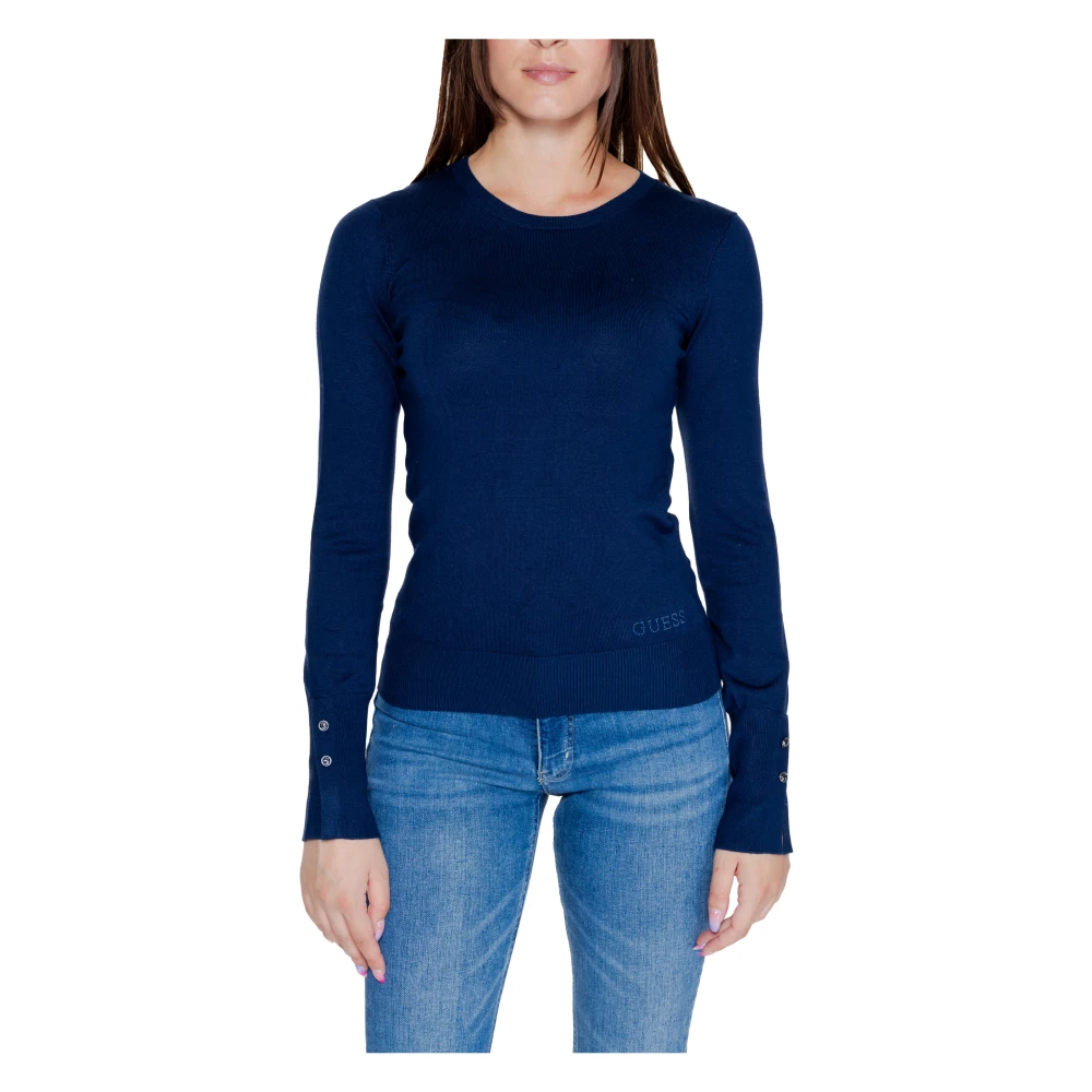 Guess Blauw Katoenen Breigoed Vrouwen Herfst Winter Blue Dames