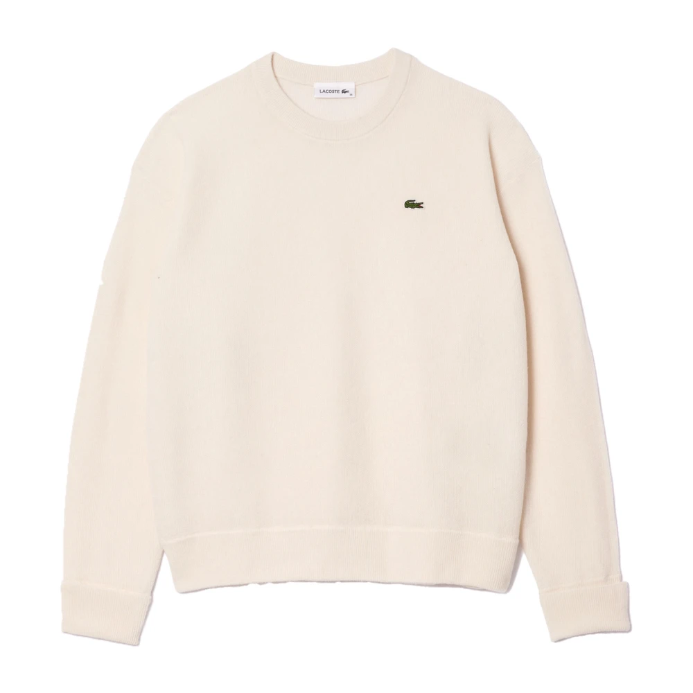 Lacoste Essentiell Vinterstickad Tröja Beige, Dam