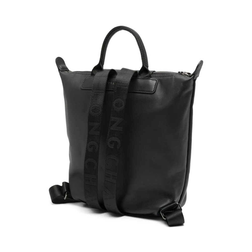 Longchamp Paris Leren Rugzak Black Dames