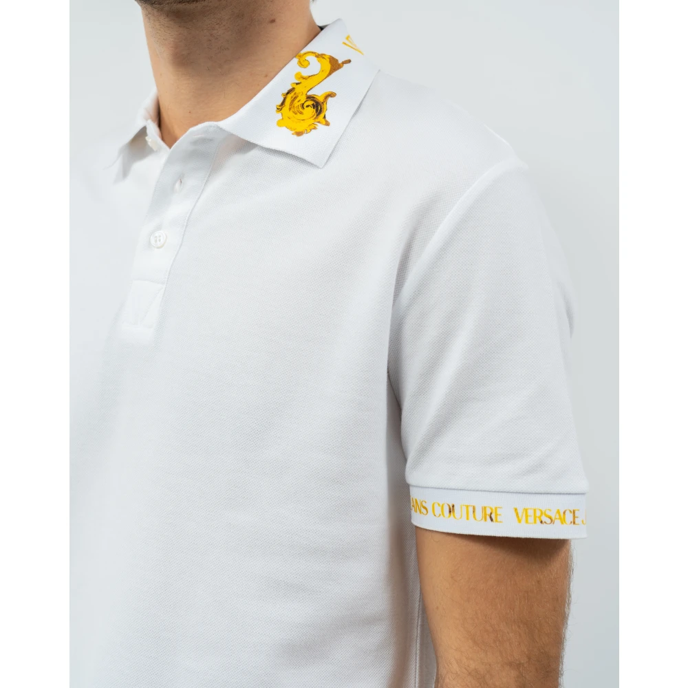 Versace Jeans Couture Korte Mouw Polo White Heren