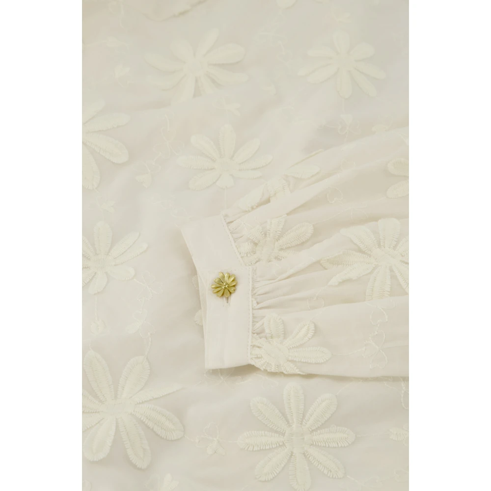 Fabienne Chapot Geborduurde Katoenen Blouse Beige Dames