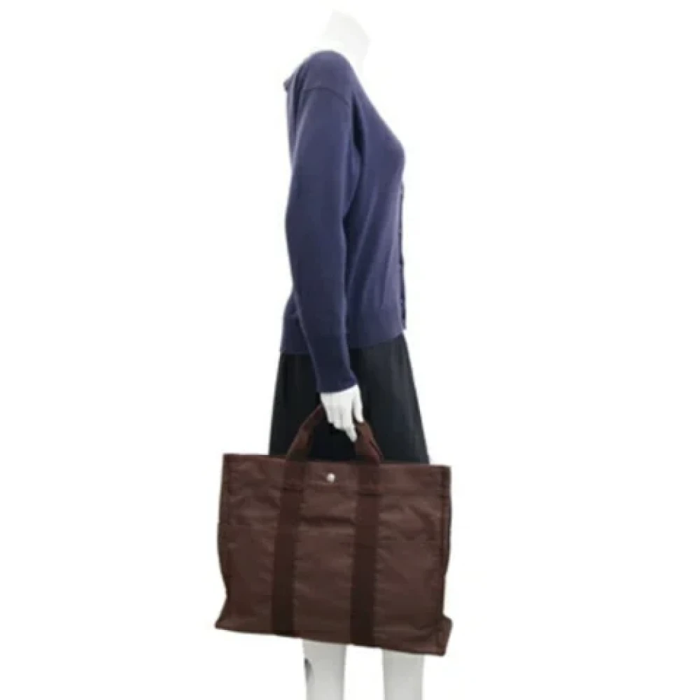 Hermès Vintage Pre-owned Canvas handbags Brown Dames