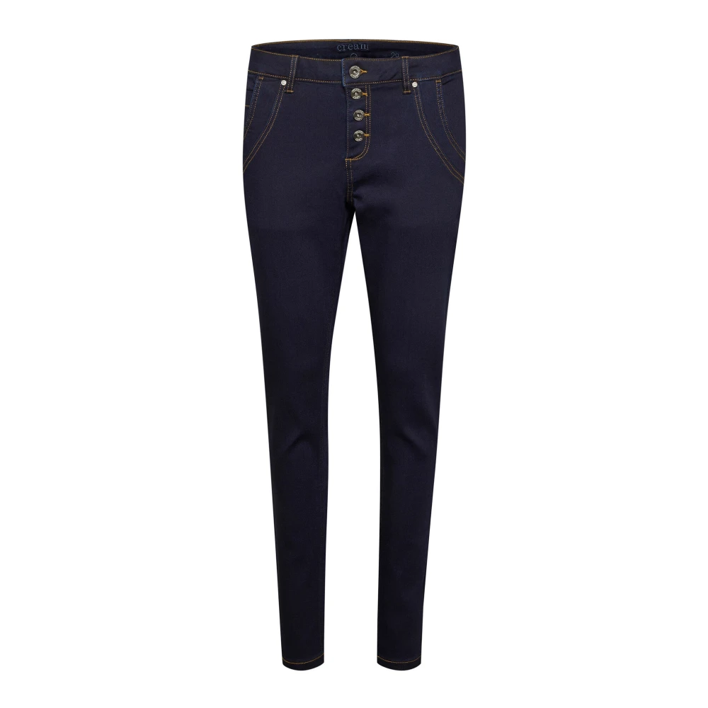 Cream Women's Black Skinny Fit Jeans, W27, Dark Blue Rinse Jeans - Slim Fit