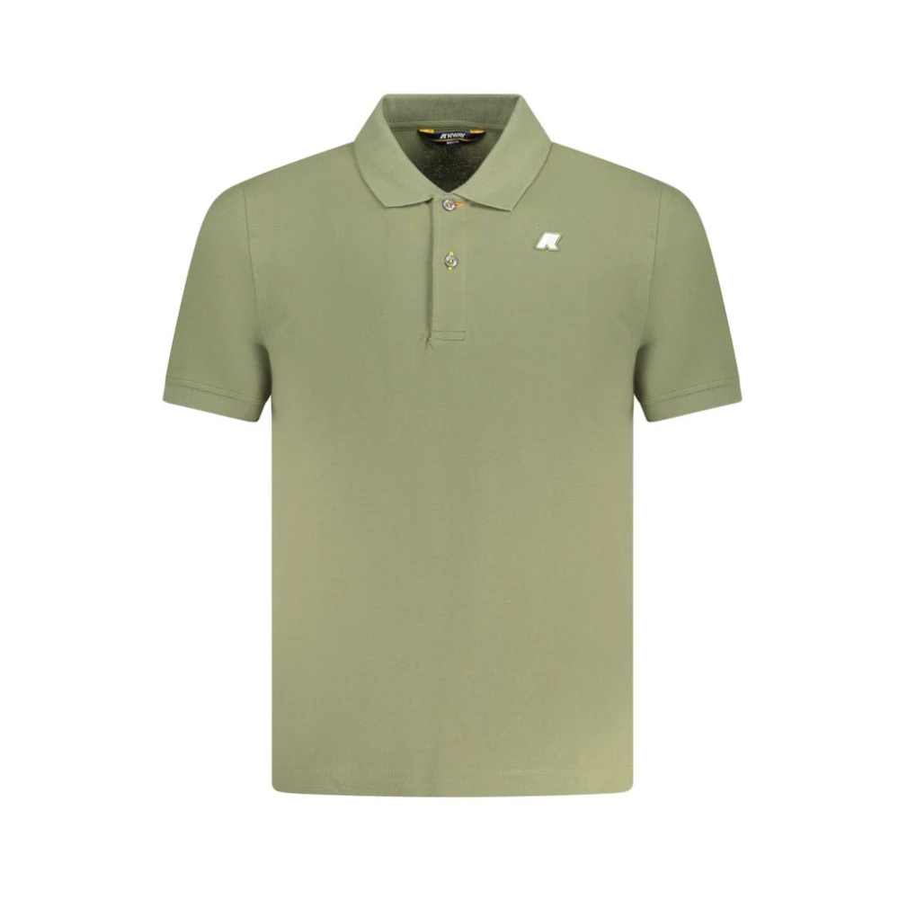 K-Way Men's Green Cotton Polo Shirt With Logo