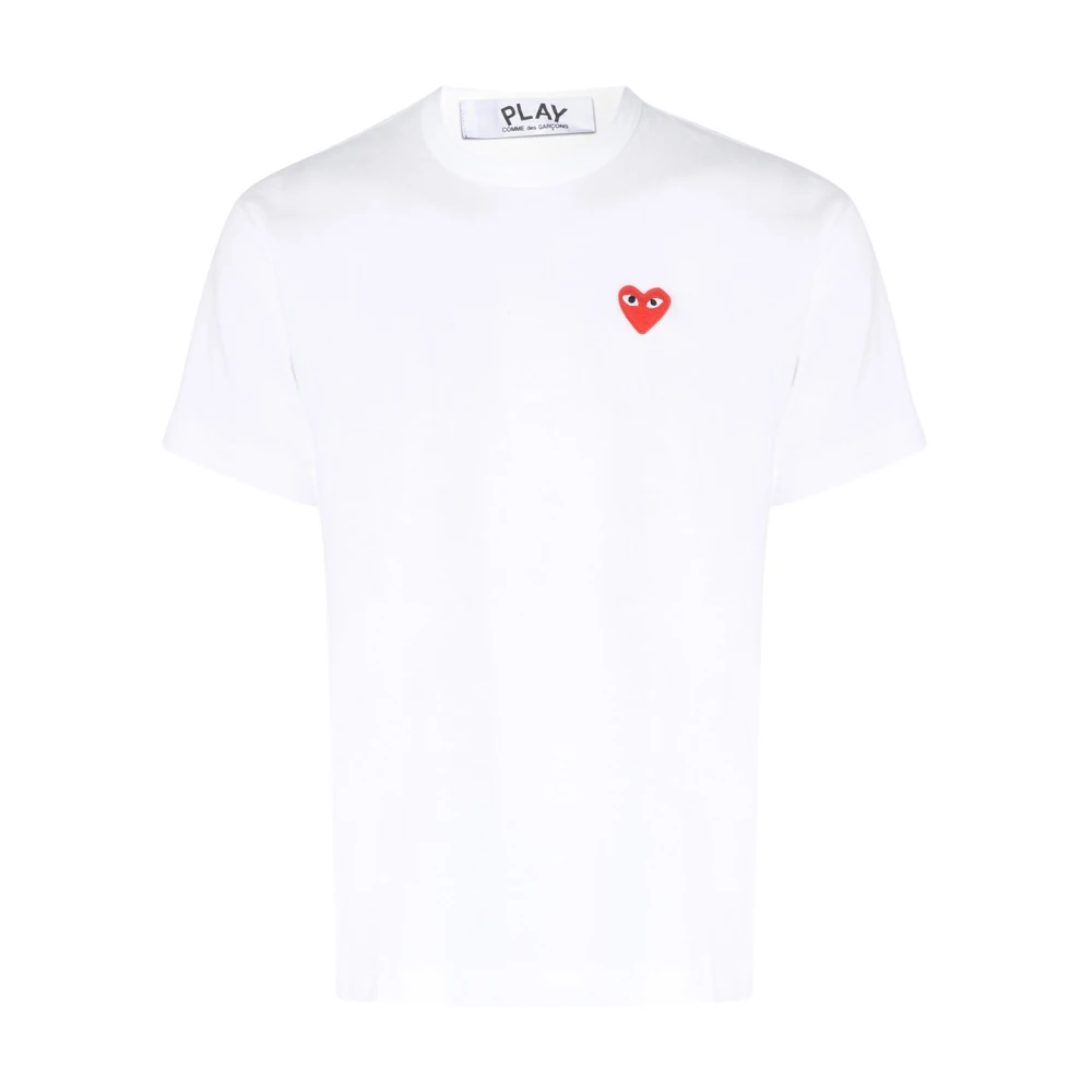 Comme des Garçons Play Wit Hart Logo T-shirt White Heren