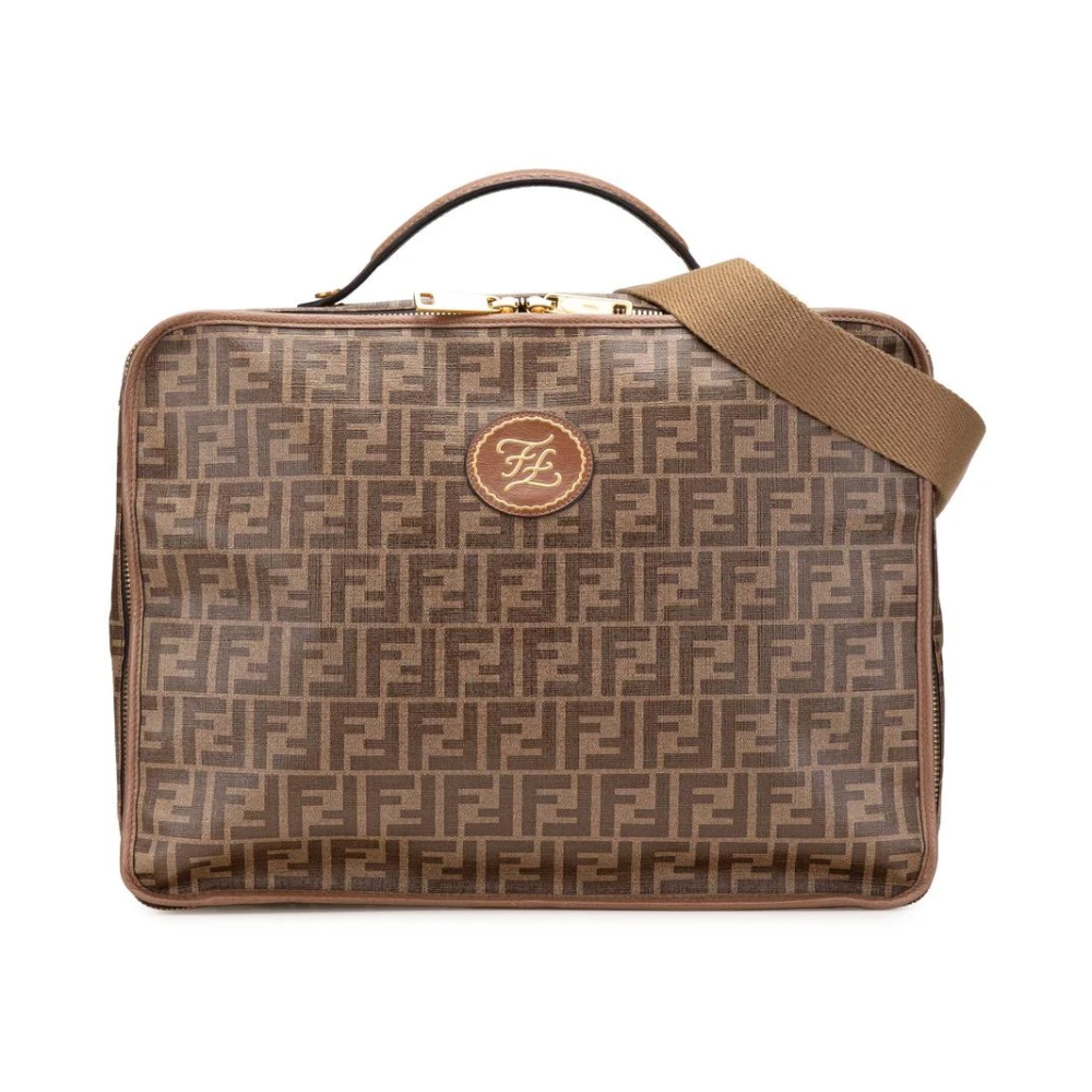Fendi Vintage Women's Brown Pre-Owned Carryall Bag