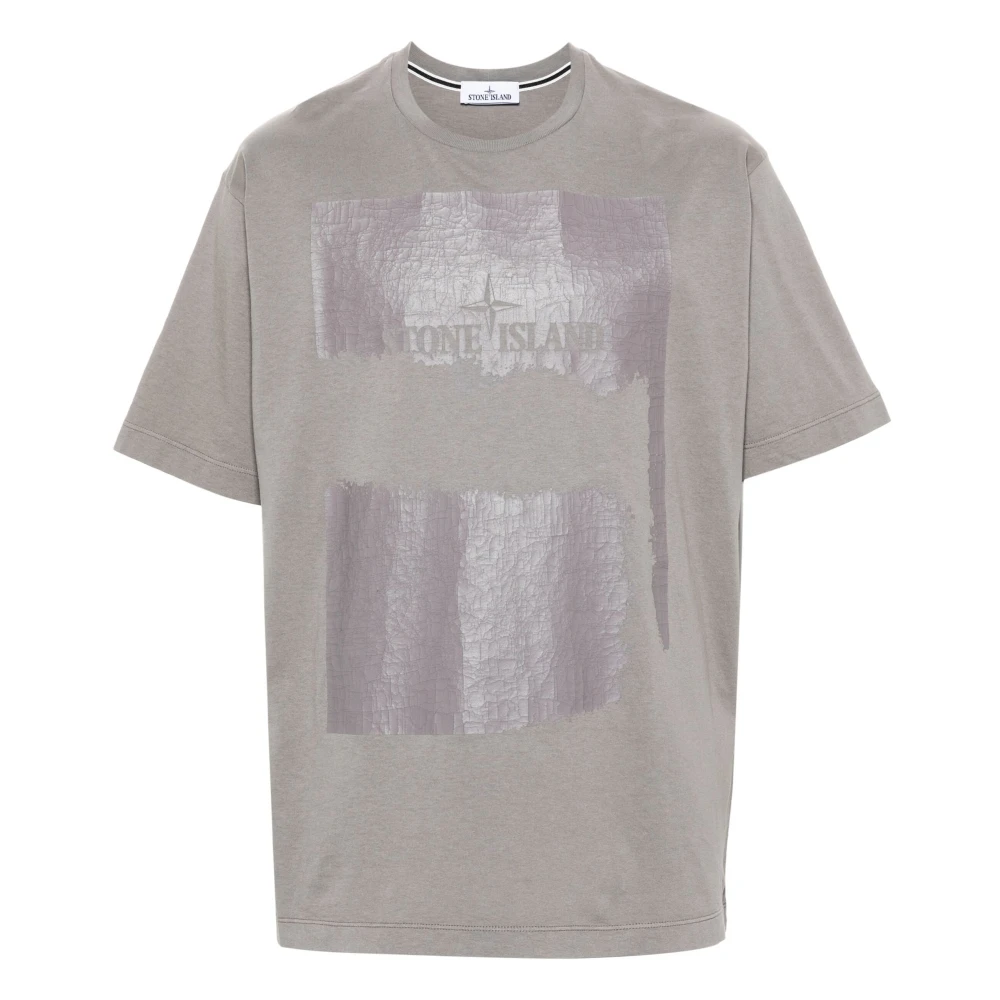 Stone Island Duifgrijs T-shirts en Polos Gray Heren