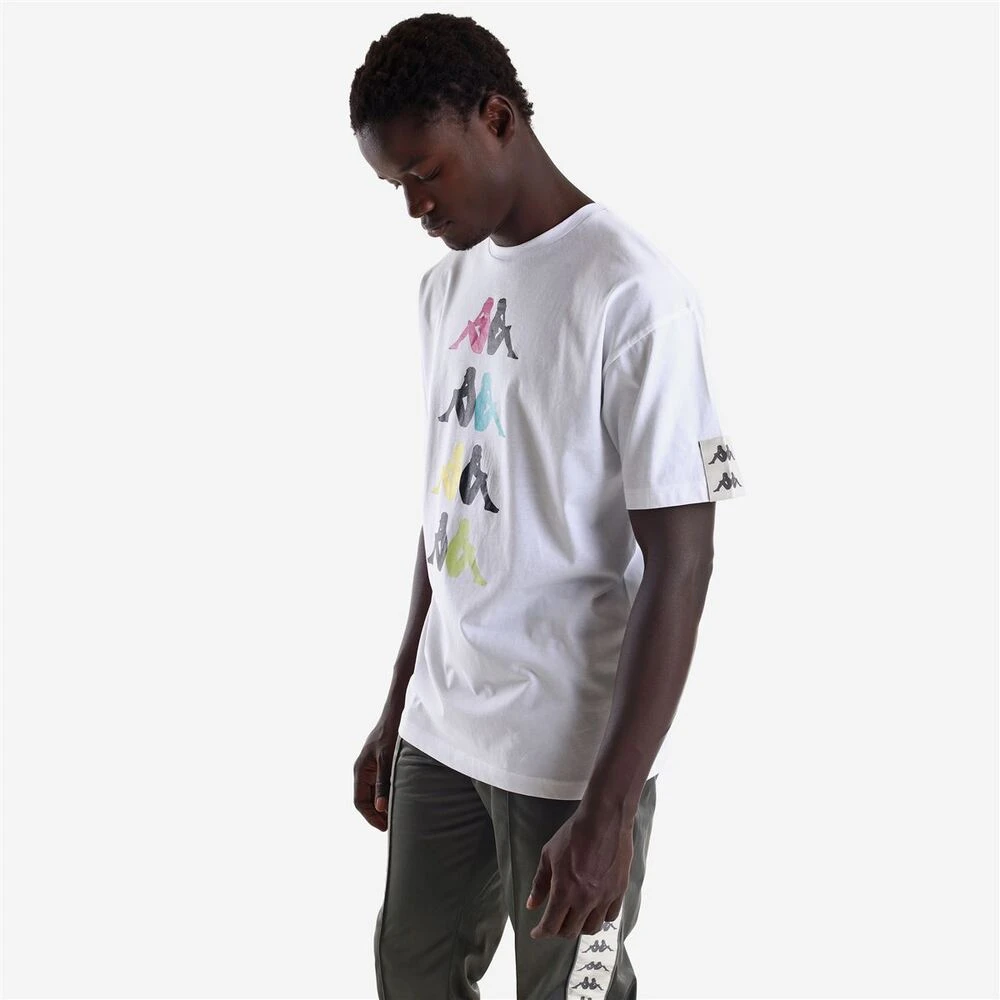 Kappa Korte Mouw T-shirt White Heren