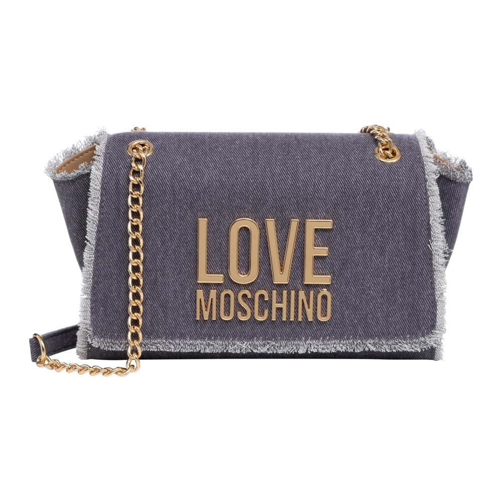 Love Moschino Schoudertas met Logo en Magneetsluiting Purple Dames