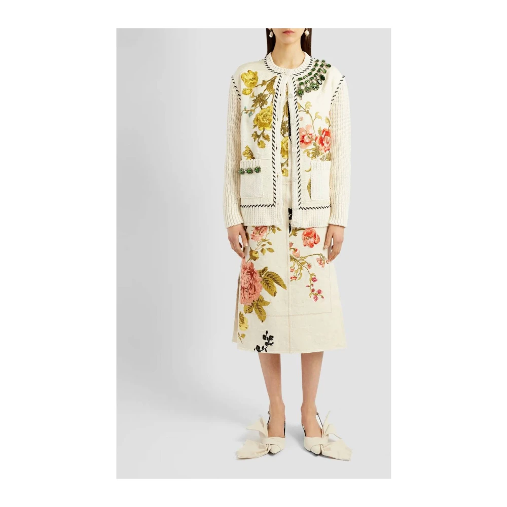 Erdem Bloemen Gebreid Jack Beige Dames