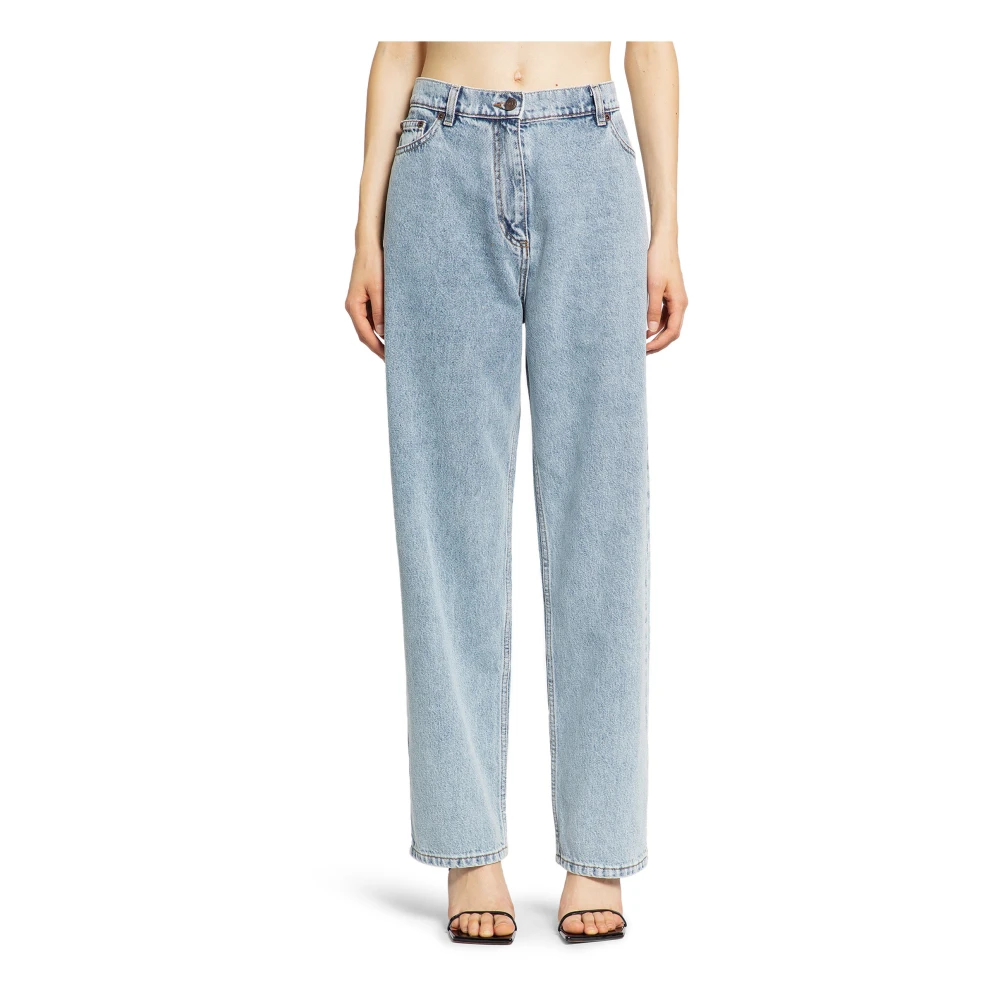 Magda Butrym Faded Blue Loose Fit Denim Broek Blue Dames