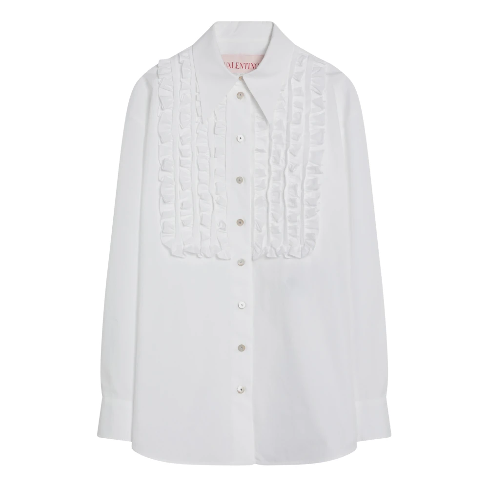 Valentino Garavani Lange mouwen overhemd White Dames