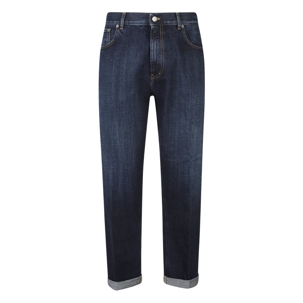 Dondup Men's Blue Slim Fit Jeans, W33, Ervin Five-Pocket Jeans