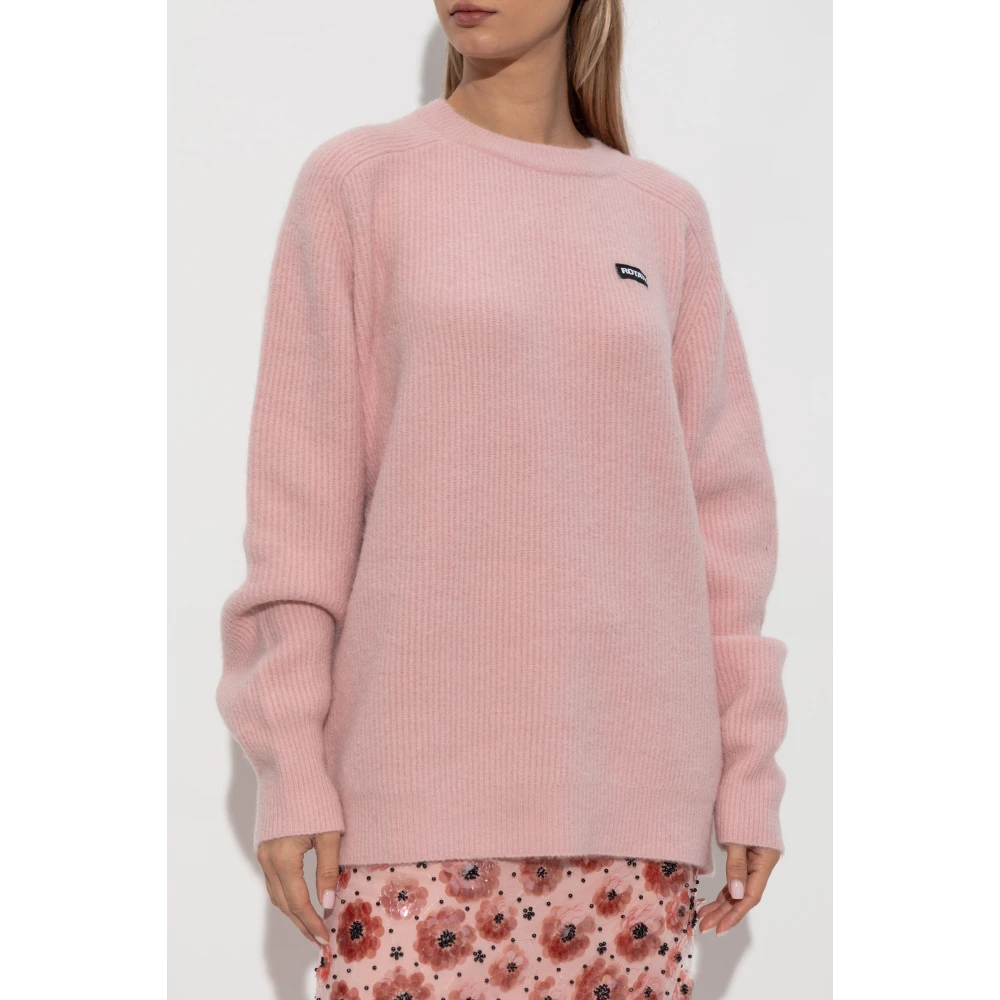 Rotate Birger Christensen Trui met logo Pink Dames