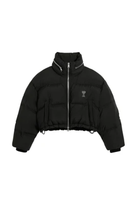 Svart Casual Nylon Jacka