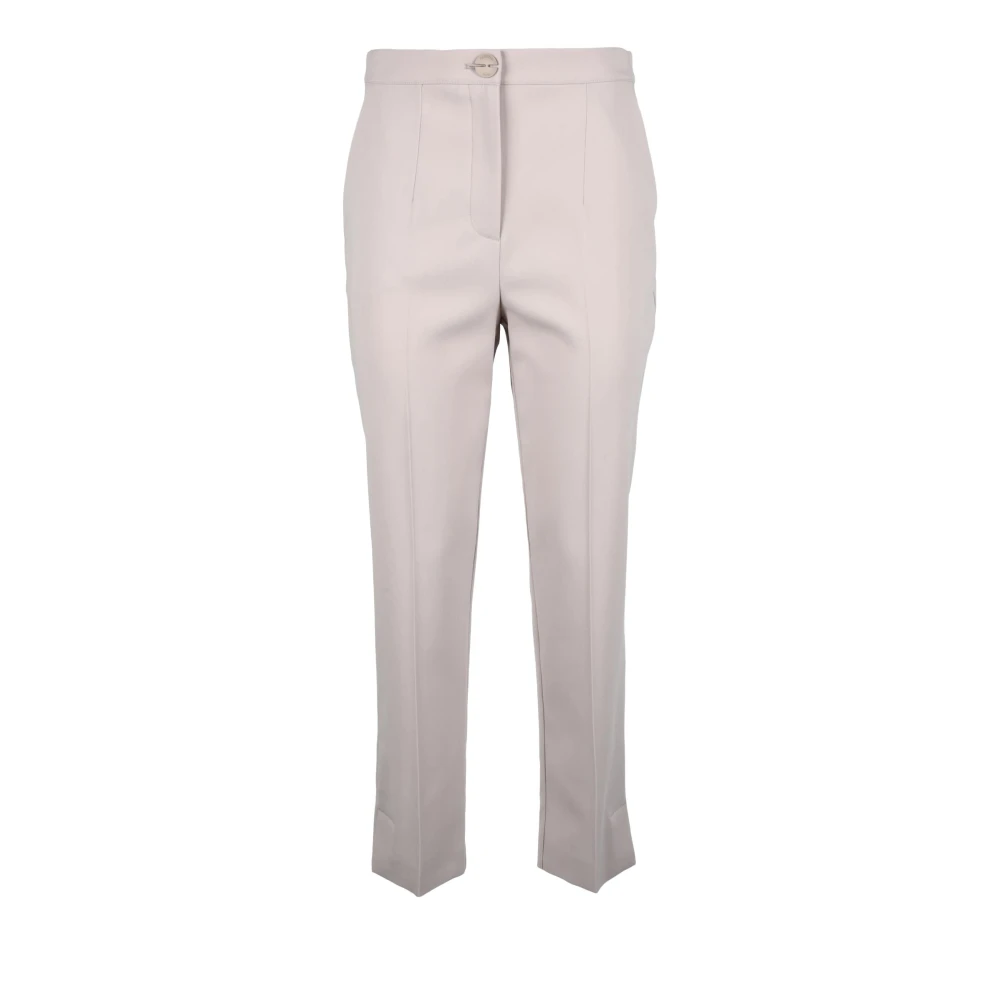 PATRIZIA PEPE Elegante Polyester Elastaan Broek Beige Dames