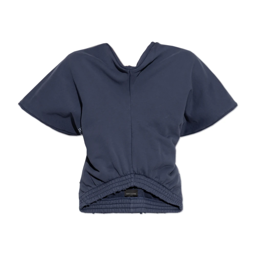 Balenciaga Top met vintage effect Blue Dames