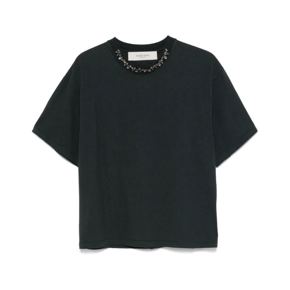 Golden Goose Women's Black Stylish T-Shirts And Polos - T-Shirts - Xs - Tops
