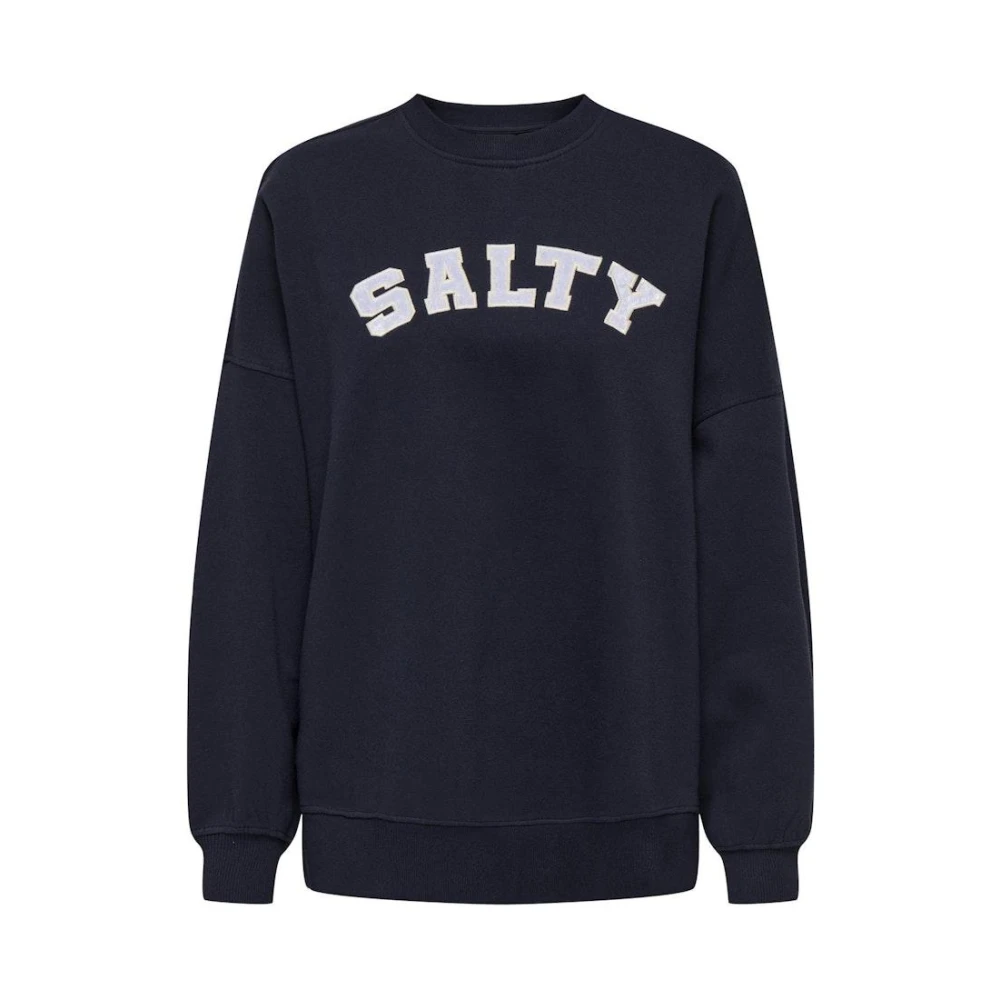 Only Kaitlyn Lange Mouw Sweater Nachtblauw Blue Dames