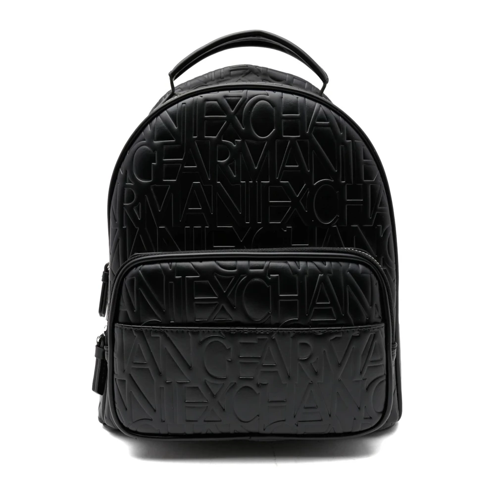 Armani Exchange Damen Schwarz Stylischer Rucksack