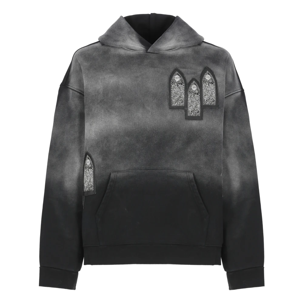 Who Decides War Contrasterende Patch Hoodie Gray Heren