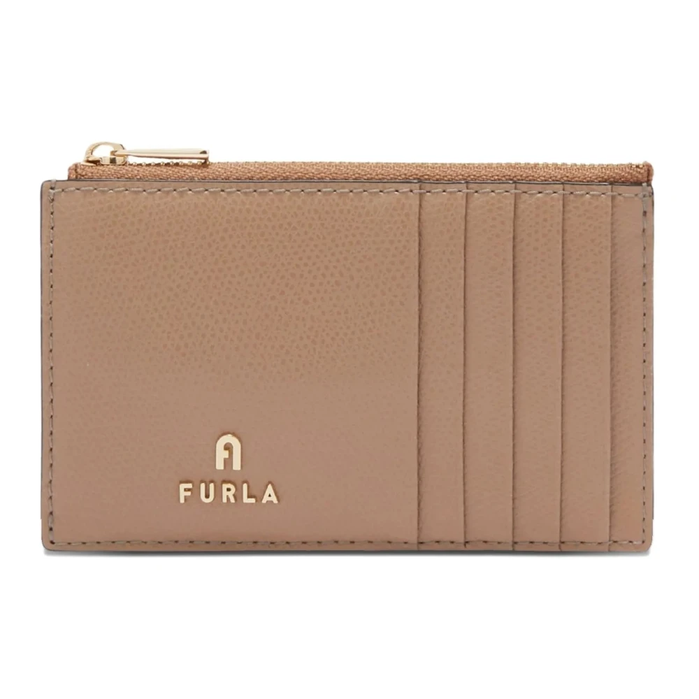 Furla Grey Camelia Card Case M Greige Textured Leather Woman - Image 3