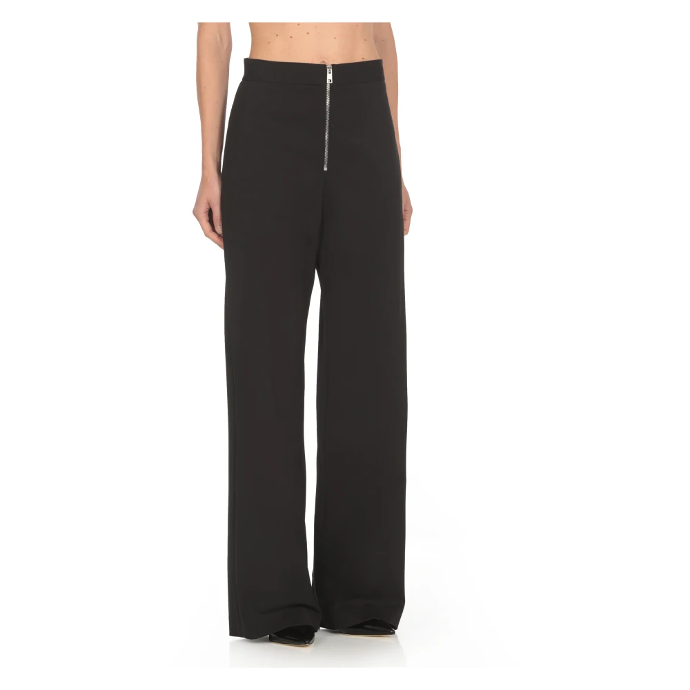Msgm Zwarte wollen broek met zakken Black Dames
