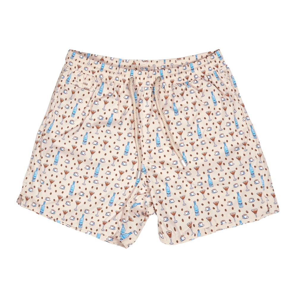 Mc2 Saint Barth Mannelijk Beige Badmode Heren, L, Polyester, Polyester Zwemkleding Koffieshaker