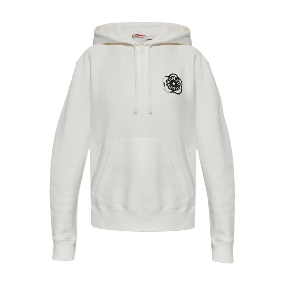 Kenzo White Hoodies, Female, M, Boke Flower 2.0 Hoodie